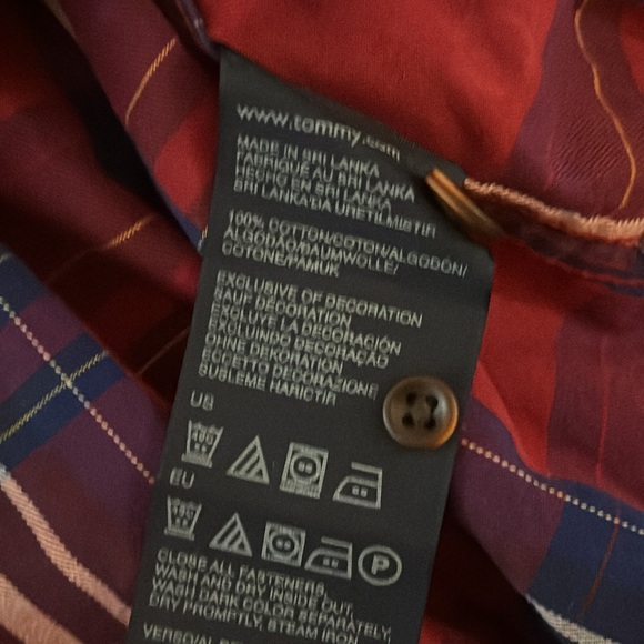 Tommy Hilfiger Mens Button Down Long Sleeve - S/M - Picture 3 of 4